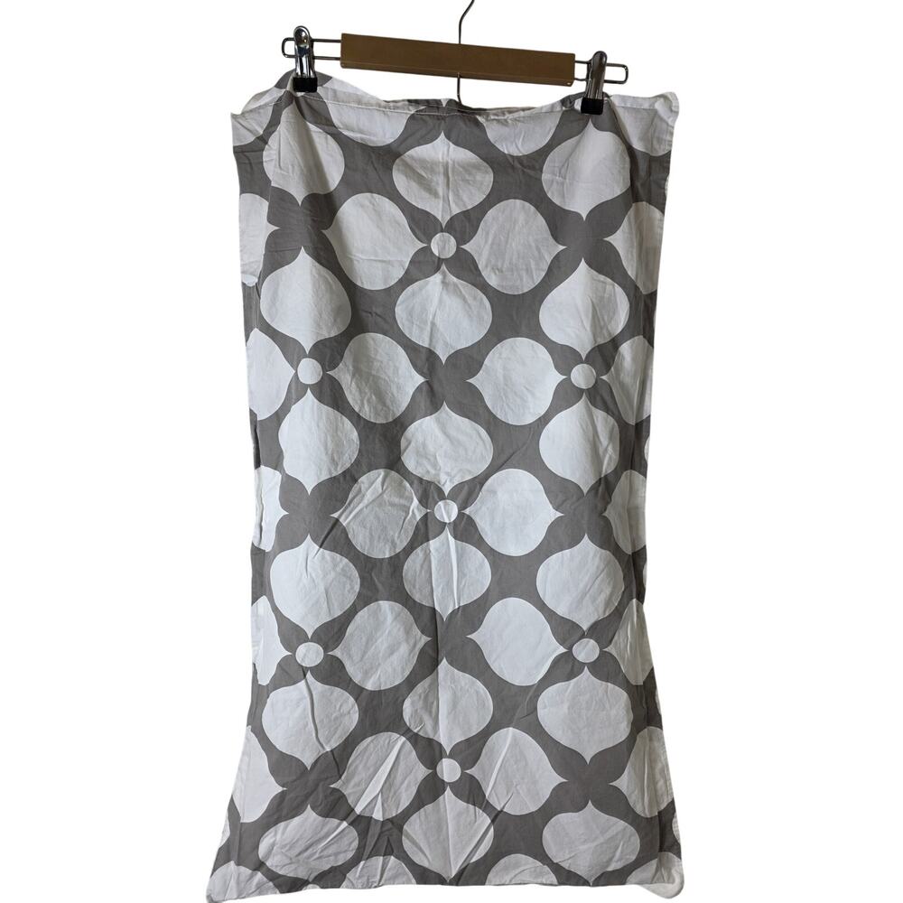 JONATHAN ADLER Gray White Geometric Cotton KING Pillow Shams Set of 2